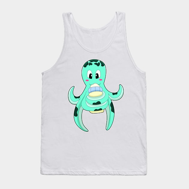 Octopus with Bottle of Milk Tank Top by Markus Schnabel